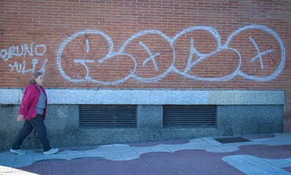 La firma de Roco, uno de los grafiteros identificados por la Policía Municipal de San Sebastián de los Reyes.