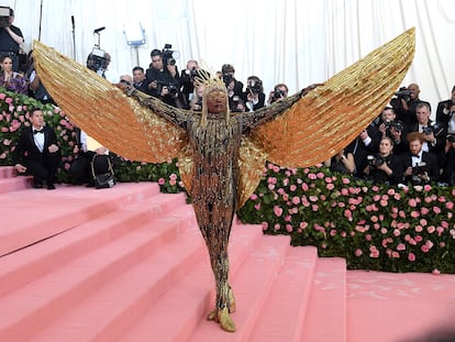 Billy Porter llegando a la Gala MET 2019.