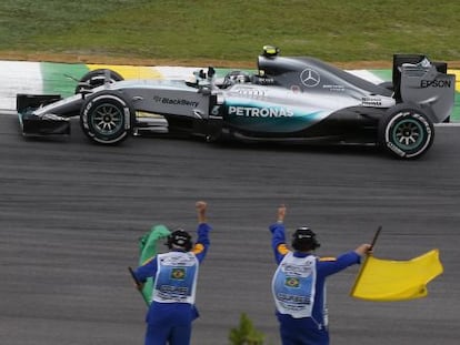 Rosberg, depois de ganhar em Interlagos.