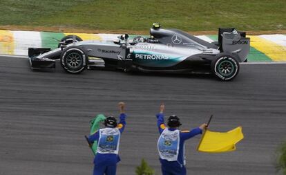 Rosberg, depois de ganhar em Interlagos.