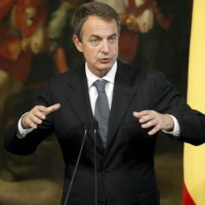 El presidente del Gobierno José Luis Rodríguez Zapatero en Roma