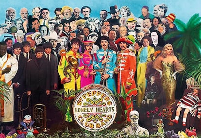 Detalle de la portada de 'Sgt. Pepper’s Lonely Hearts Club Band'.