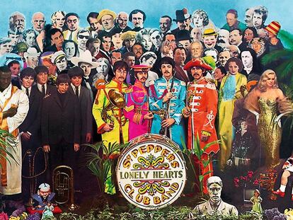 Detalle de la portada de 'Sgt. Pepper’s Lonely Hearts Club Band'.