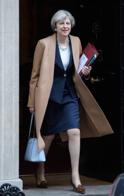 Theresa May, en el Downing Street.