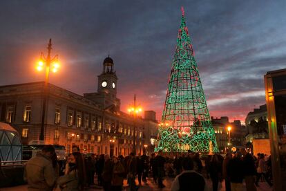 Encendido de las luces navideñas en la Puerta del Sol de Madrid.