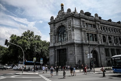 Fachada del Banco de España, este lunes.