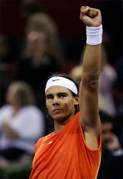 Nadal celebra su triunfo.