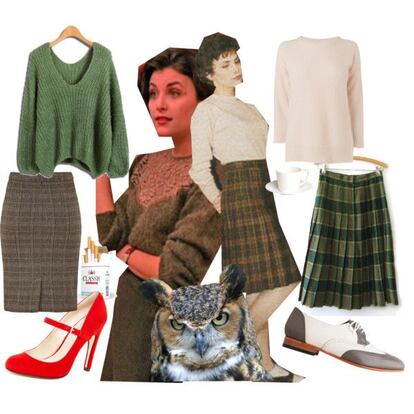 Collage inspirado en Audrey Horne visto en Polyvore.