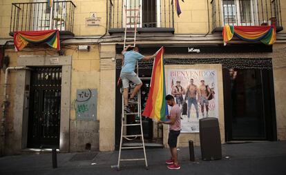 Las calles de Chueca durante estos días de celebraciones del Orgullo. 