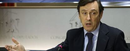El portavoz parlamentario del PP, Rafael Hernando, en el Congreso.