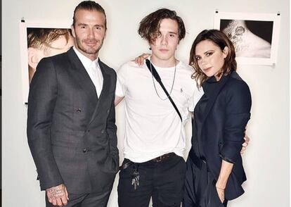 David y Victoria Beckham, en la presentaci&oacute;n del libro fotogr&aacute;fico de Brooklyn Beckham.