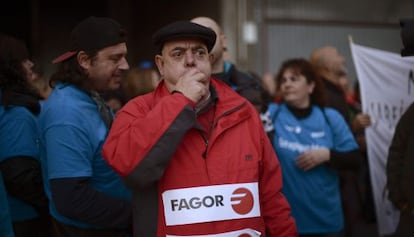 Trabajadores de Fagor, protestan contra el concurso de acreedores el pasado noviembre.