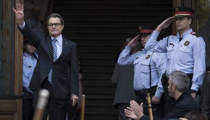 Artur Mas quan va declarar pel 9-N al TSJC.