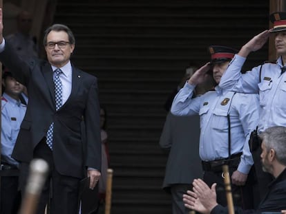 Artur Mas quan va declarar pel 9-N al TSJC.