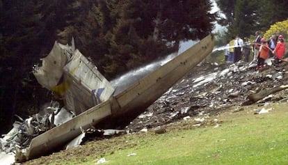 Un avi&oacute;n militar ucranio Yakolev 42 en el que regresaban de Afganist&aacute;n 62 militares Espa&ntilde;oles de Afganist&aacute;n.