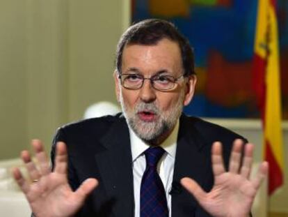 Mariano Rajoy, durante la entrevista con AFP.