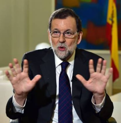 Mariano Rajoy, durante la entrevista con AFP.