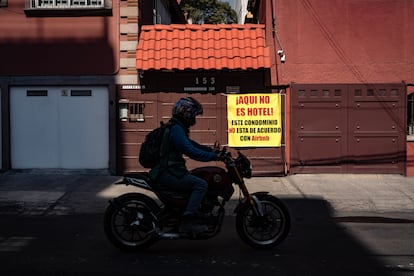 Fachada de un AIRBNB de la colonia Nápoles,  CDMX