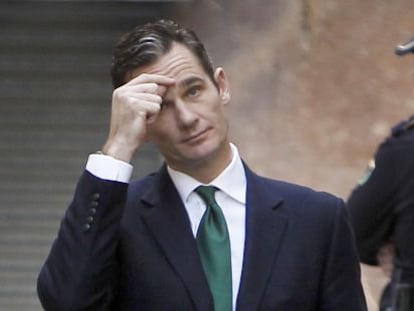 Iñaki Urdangarin, duque de Palma, antes de ser interrogado por el juez José Castro en Palma de Mallorca.