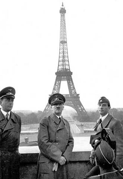 Breker, a la derecha, junto a Hitler y Speer, en Pars en 1940.