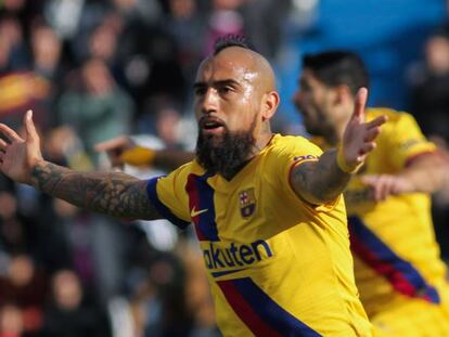 Arturo Vidal, durante el duelo ante el Leganés.