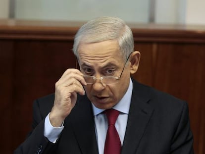 Netanyahu, en su consejo de ministros en Jerusal&eacute;n, el 17 de septiembre. 
