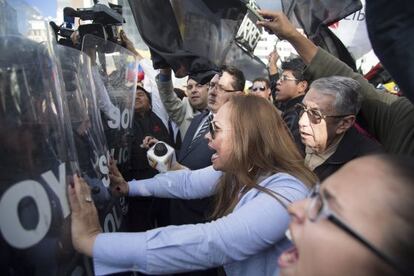 Protesto em Quito.