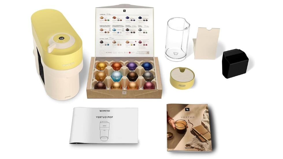 La cafetera Vertuo Pop incluye 12 cápsulas de café.