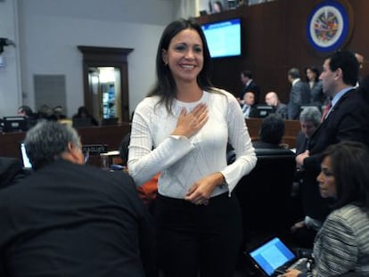 Maria Corina Machado, en la OEA.