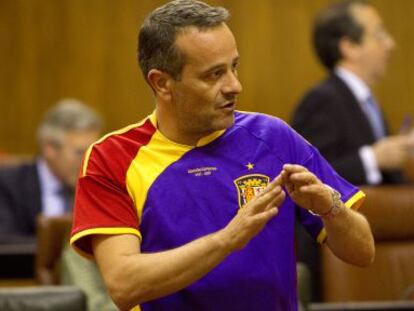 José Antonio Castro, hoy miércoles en el Parlamento andaluz.