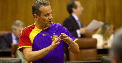 José Antonio Castro, hoy miércoles en el Parlamento andaluz.