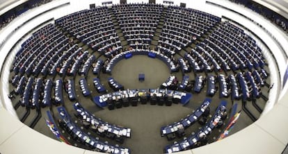 Vista general de una sesión plenaria el miércoles del Parlamento Europeo (PE), en Estrasburgo, Francia.