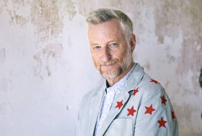 Billy Bragg, en el festival de folk de Newport  (Estados Unidos), en 2017. 
 