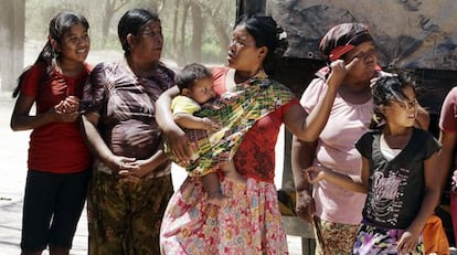 Indígenas de la etnia guaraní, el pasado 11 de septiembre en San Agustín.