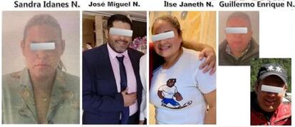 orden de aprehensión: Sandra Idanes "N", José Miguel "N", Ilse Janeth "N" y Guillermo Enrique "N"