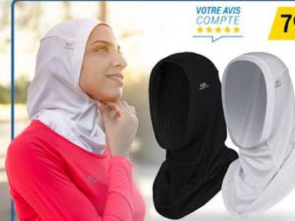 Imagen del hijab marca Kalenji comercializado en Marruecos.