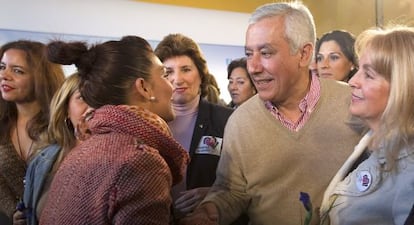 Javier Arenas, en en un acto en Dos Hermanas (Sevilla).