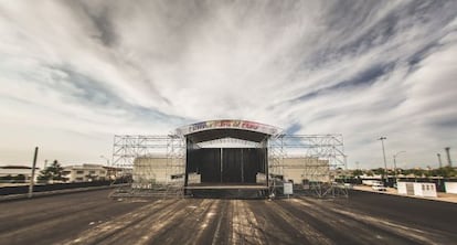 El escenario principal del Sonorama antes de empezar la edición de 2014.