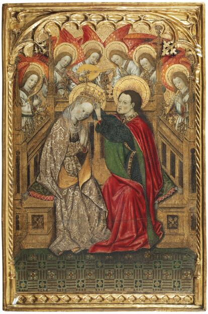 'Coronación de la Virgen', una obra de madurez de Bernat Martorell, pintado alrededor de 1445 y 1452 y de procedencia desconocida.