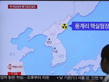 Localización del campo de pruebas nucleares de Punggye-ri.