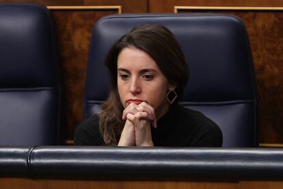 La ministra de Igualdad, Irene Montero, este jueves en el Congreso de los Diputados.