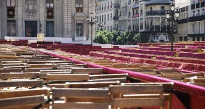 Alquiler de silla en la Semana Santa sevillana. 