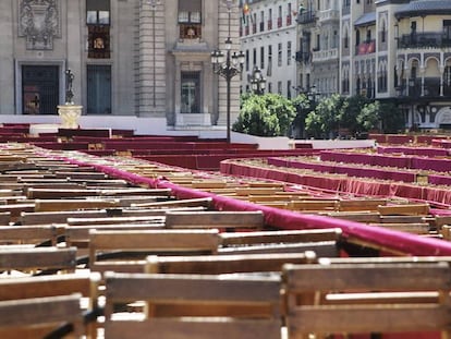 Alquiler de silla en la Semana Santa sevillana. 