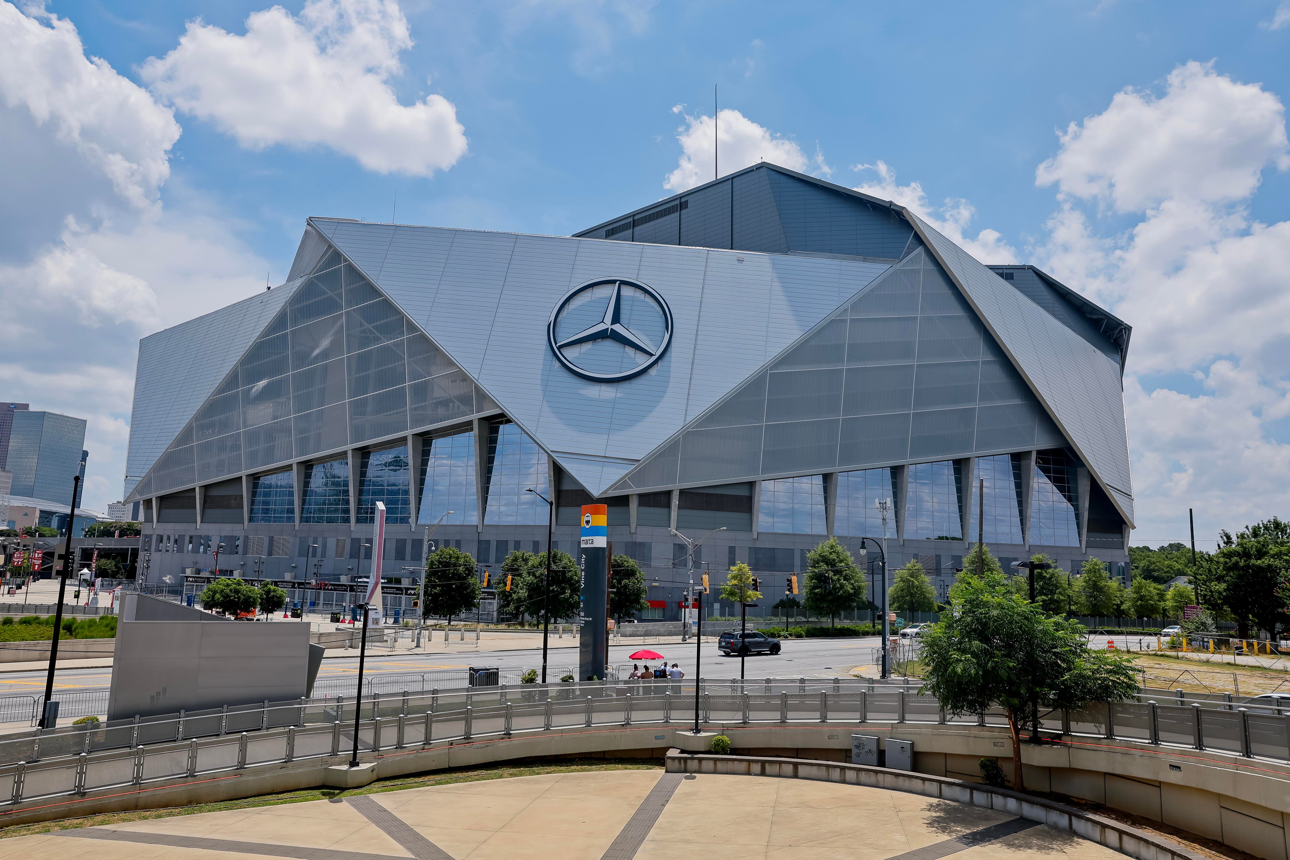 El Mercedes-Benz Stadium en Atlanta.