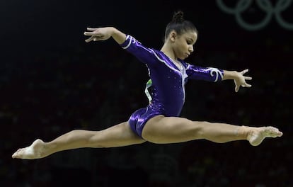 Flavia Saraiva, en la prueba que la clasificó para la final.