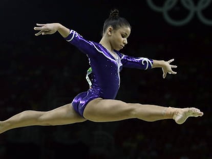 Flavia Saraiva, na prova que a classificou para a final.