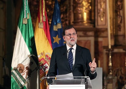 El president del Govern, Mariano Rajoy, a Cadis.