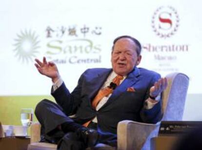 En la imagen, el magnate estadounidense Sheldon Adelson, presidente y consejero delegado de Las Vegas Sands Corp. EFE/Archivo