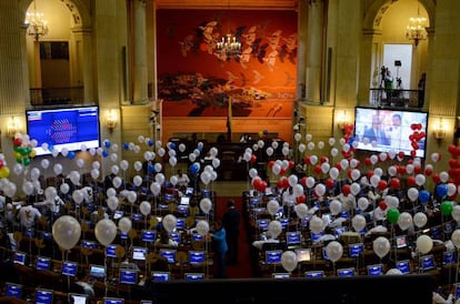 El Congreso de Colombia, tras aprobar la convocatoria del plebiscito en 2016.