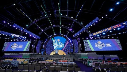 El escenario del Draft de la NFL, este miércoles en Detroit (EE UU).